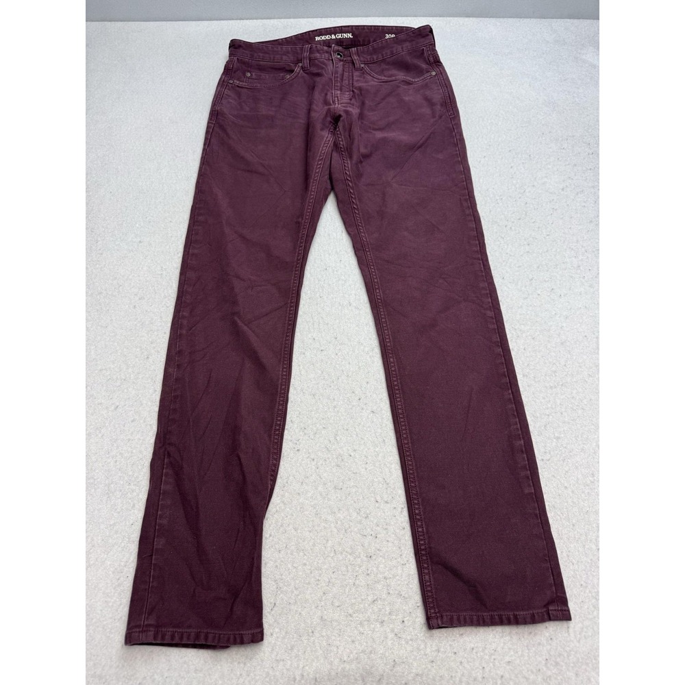 Rodd & Gunn Jeans Mens 30x31 Maroon Slim Straight Stretch Dark Wash Denim Pants